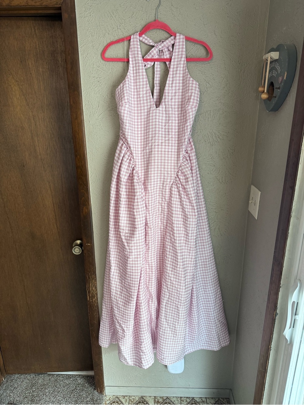 Fashion Nova Pink and White Gingham Dress 1X